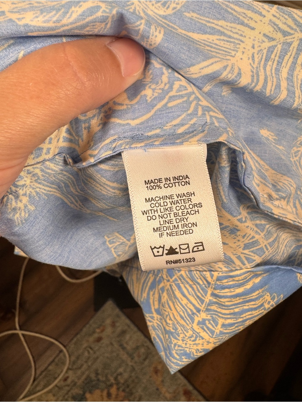 1.STATE XL Blue Cream Tropical Print Tie Waist Maxi Dress NWT - Picture 7 of 8